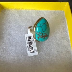 Banana Republic turquoise brass ring